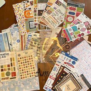 Large lot of scrapbooking materials